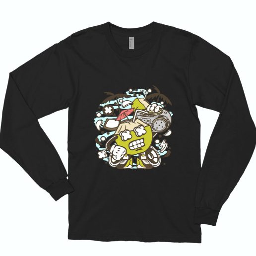 Coconut Boombox Funny Long Sleeve T shirt