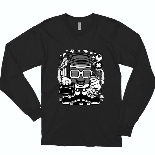 Coffee Cup Businessman Funny Long Sleeve T shirt