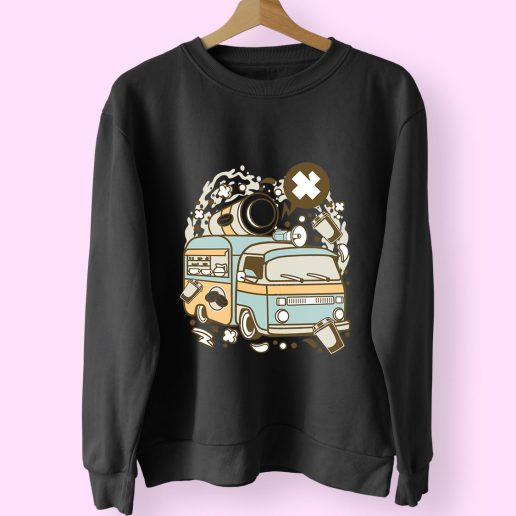 Coffee Van Funny Graphic Sweatshirt