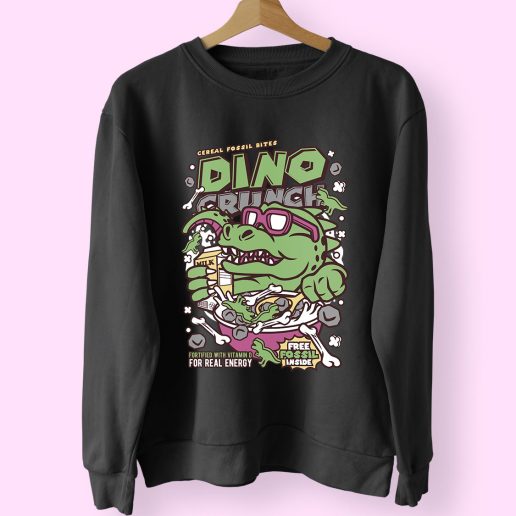 Dino Crunch Funny Graphic Sweatshirt