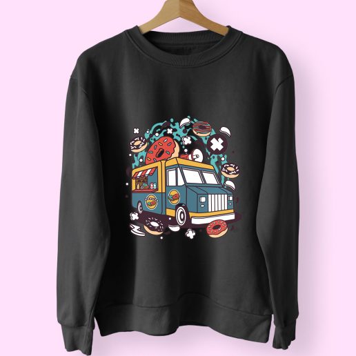 Donut Van Funny Graphic Sweatshirt