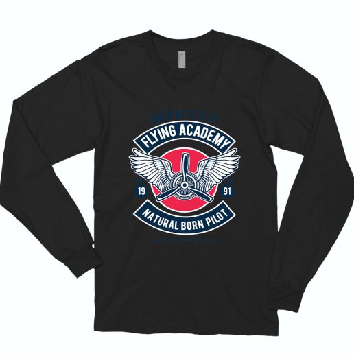 Flying Academy Club Funny Long Sleeve T shirt