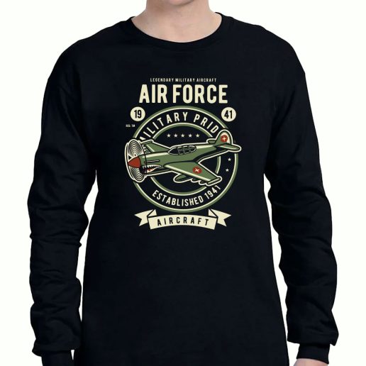 Graphic Long Sleeve T Shirt Air Force