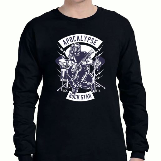 Graphic Long Sleeve T Shirt Apocapyse Rock Star