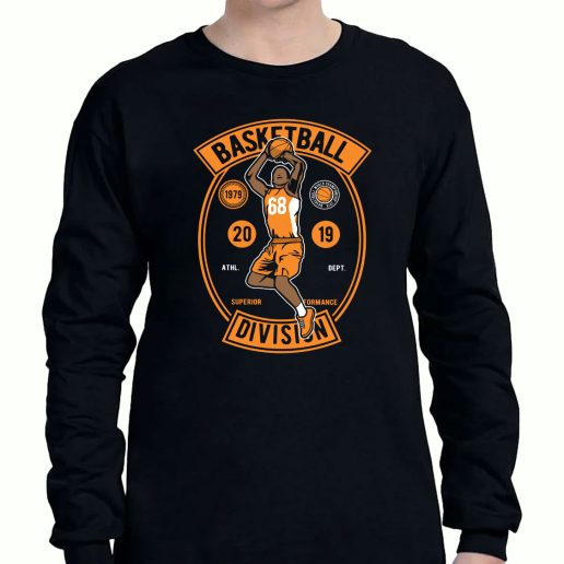 Graphic Long Sleeve T Shirt Basketball Division