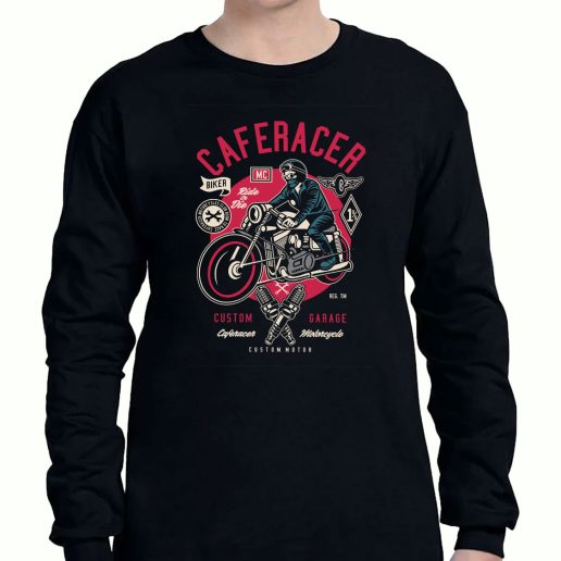 Graphic Long Sleeve T Shirt Caferacer