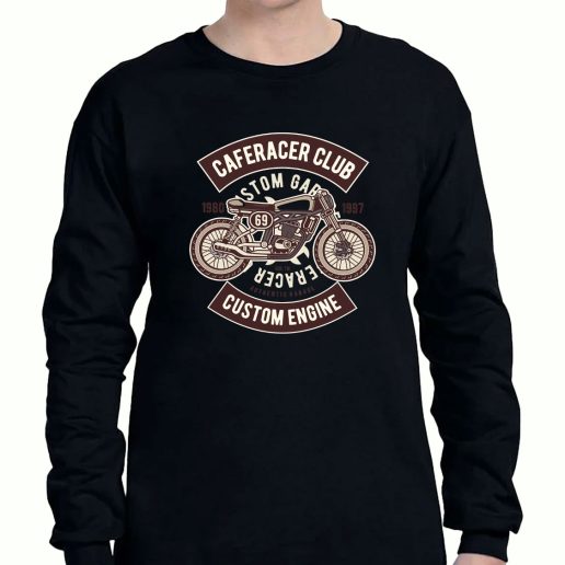 Graphic Long Sleeve T Shirt Caferacer Club