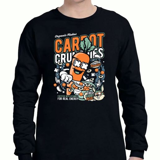 Graphic Long Sleeve T Shirt Carrot Crunchies