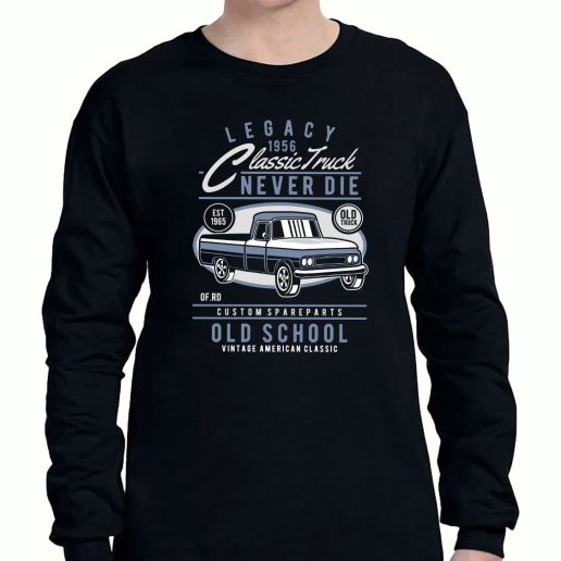 Graphic Long Sleeve T Shirt Classic Truck