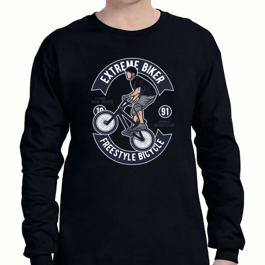 Graphic Long Sleeve T Shirt Extreme Bike