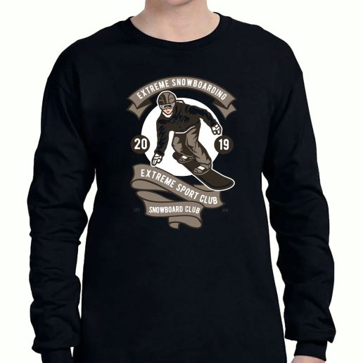 Graphic Long Sleeve T Shirt Extreme Snowboarding