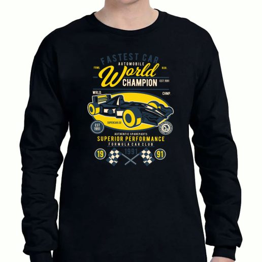 Graphic Long Sleeve T Shirt Fastest Car