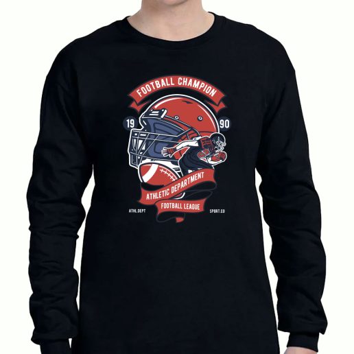 Graphic Long Sleeve T Shirt Football Champion League