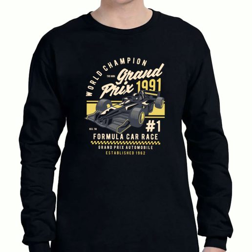 Graphic Long Sleeve T Shirt Formula Car Race