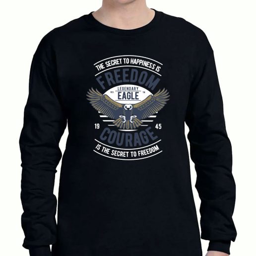 Graphic Long Sleeve T Shirt Freedom Eagle