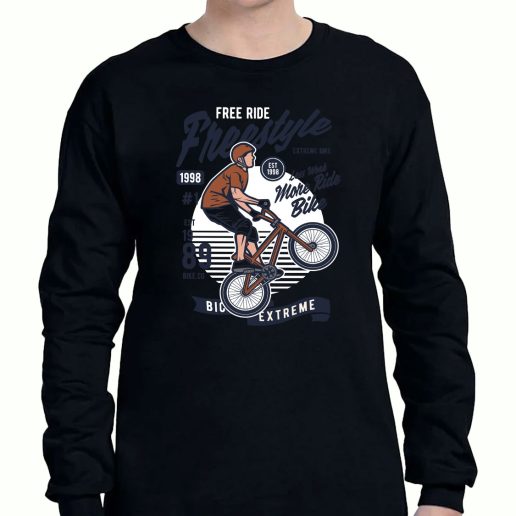 Graphic Long Sleeve T Shirt Freestycle Bike