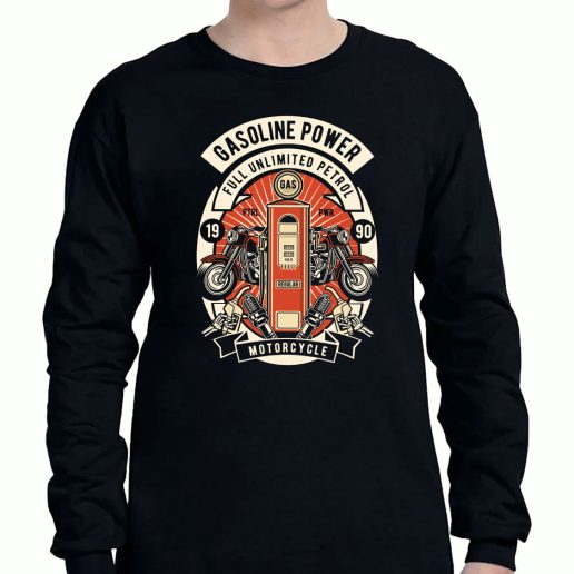 Graphic Long Sleeve T Shirt Gasoline Power