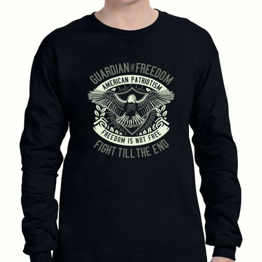 Graphic Long Sleeve T Shirt Guardian Of Freedom