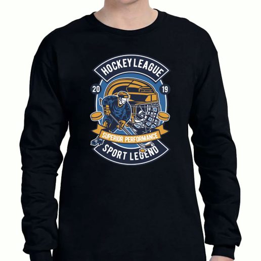 Graphic Long Sleeve T Shirt Hockey League