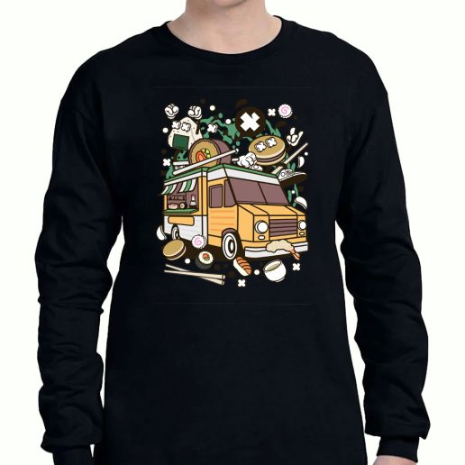 Graphic Long Sleeve T Shirt Japanese Food Van