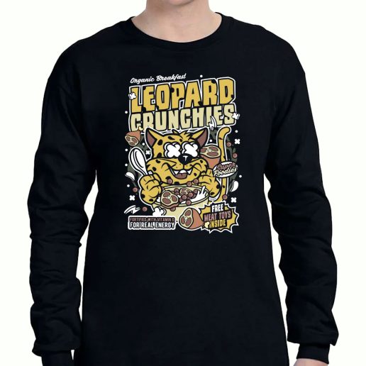 Graphic Long Sleeve T Shirt Leopard Crunchies