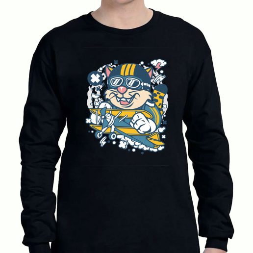 Graphic Long Sleeve T Shirt Leopard Pilot