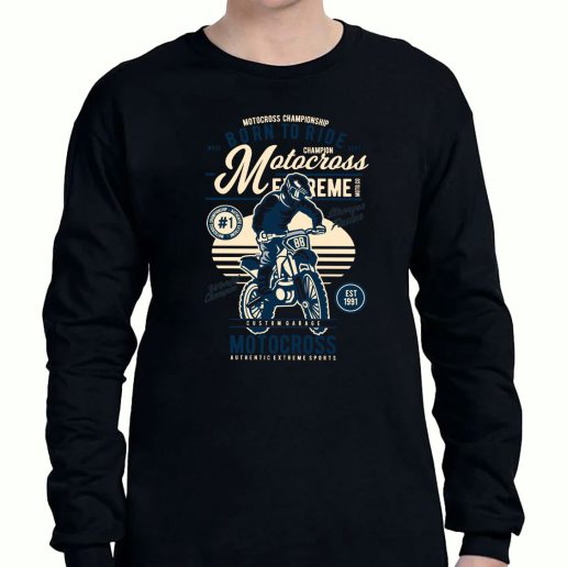 Graphic Long Sleeve T Shirt Motocross Extreme