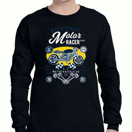 Graphic Long Sleeve T Shirt Motor Racer