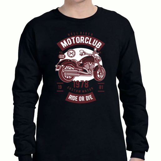 Graphic Long Sleeve T Shirt Motorcycle Club