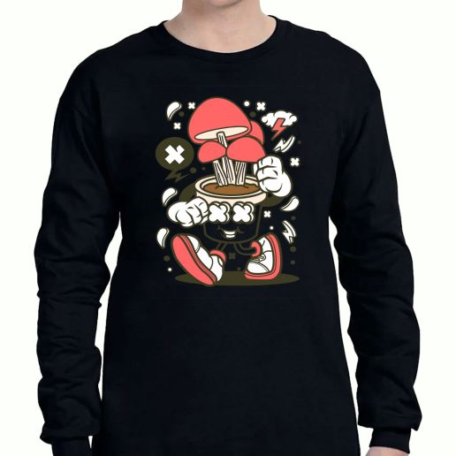 Graphic Long Sleeve T Shirt Mushroom