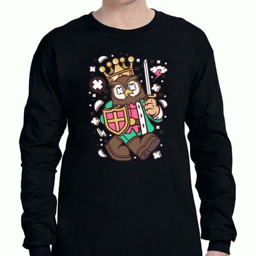 Graphic Long Sleeve T Shirt Owl King