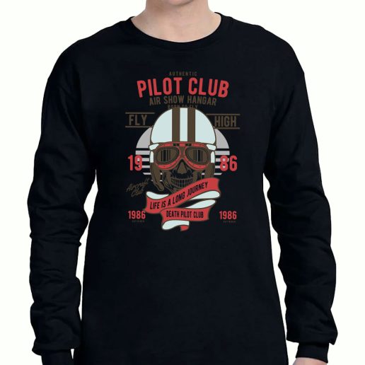 Graphic Long Sleeve T Shirt Pilot Club