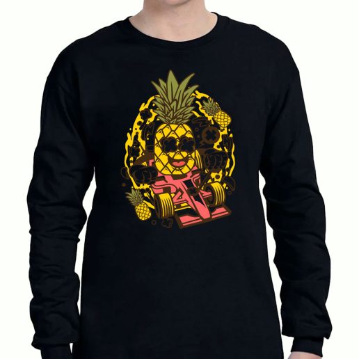 Graphic Long Sleeve T Shirt Pineapple Formula Racer