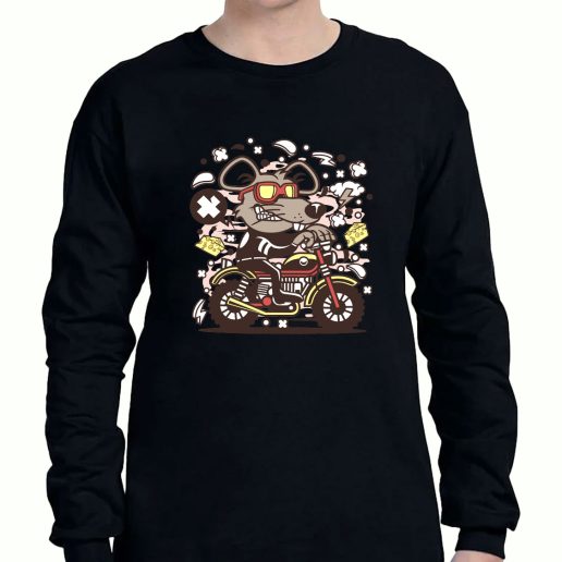 Graphic Long Sleeve T Shirt Rat Motocrosser