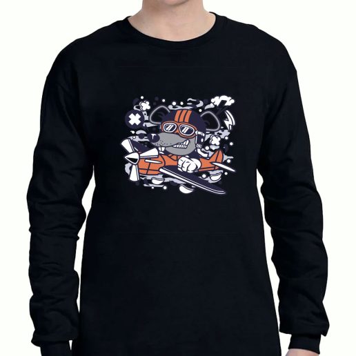 Graphic Long Sleeve T Shirt Rat Pilot