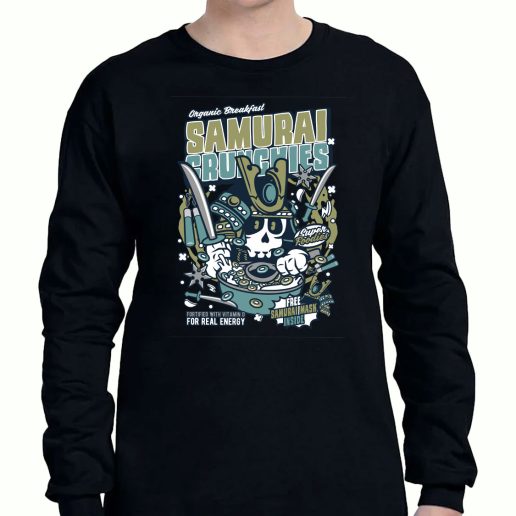 Graphic Long Sleeve T Shirt Samurai Crunches