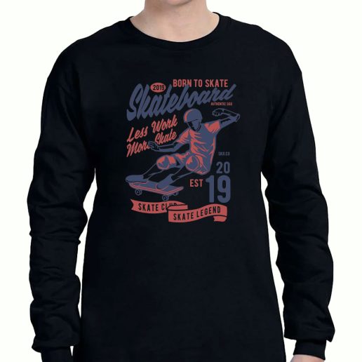 Graphic Long Sleeve T Shirt Skateboard Club