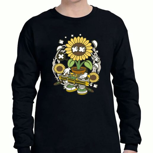 Graphic Long Sleeve T Shirt Sunflower