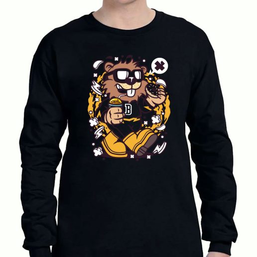 Graphic Long Sleeve T Shirt Super Beaver