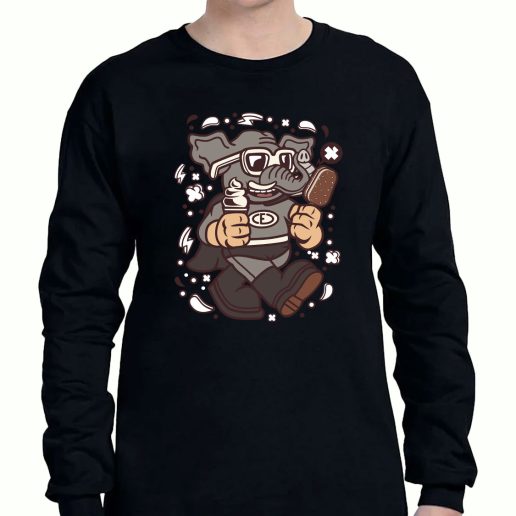 Graphic Long Sleeve T Shirt Superfat Elephant