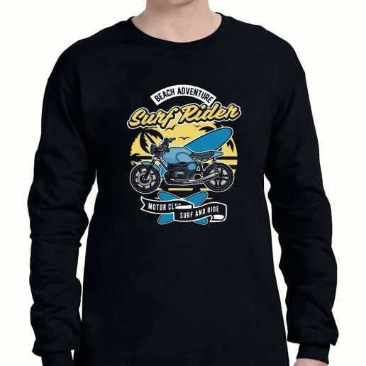 Graphic Long Sleeve T Shirt Surf Rider