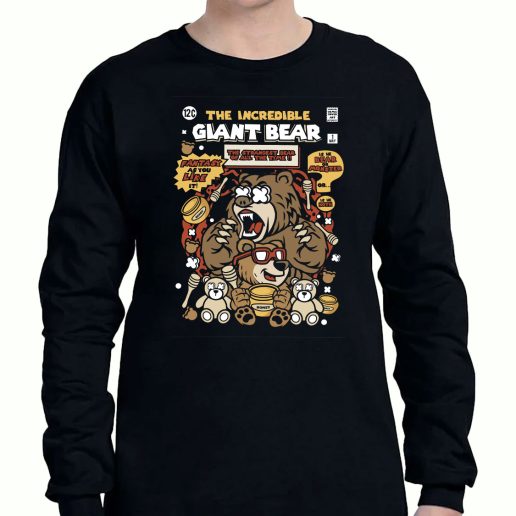 Graphic Long Sleeve T Shirt The Incredible Bear