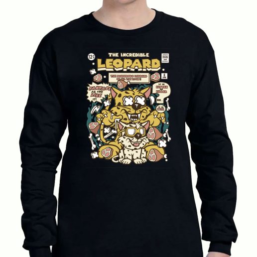 Graphic Long Sleeve T Shirt The Incredible Leopard