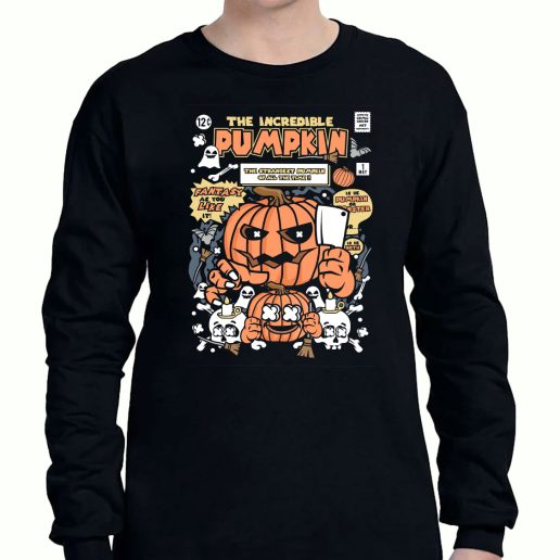 Graphic Long Sleeve T Shirt The Incredible Pumpkin