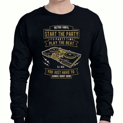 Graphic Long Sleeve T Shirt Turntable