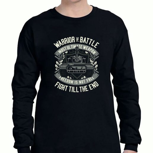 Graphic Long Sleeve T Shirt Warrior Of Battle