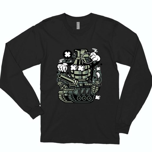 Grenade War Tank Funny Long Sleeve T shirt