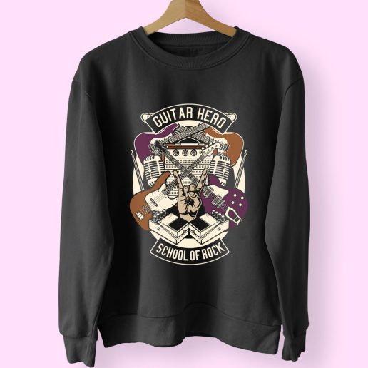 Guitar Hero Funny Graphic Sweatshirt