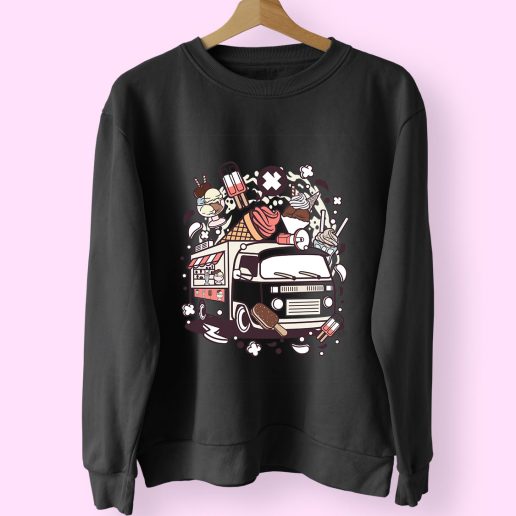 Ice Cream Van Funny Graphic Sweatshirt