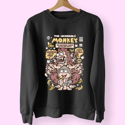 Incredible Monkey Funny Graphic Sweatshirt